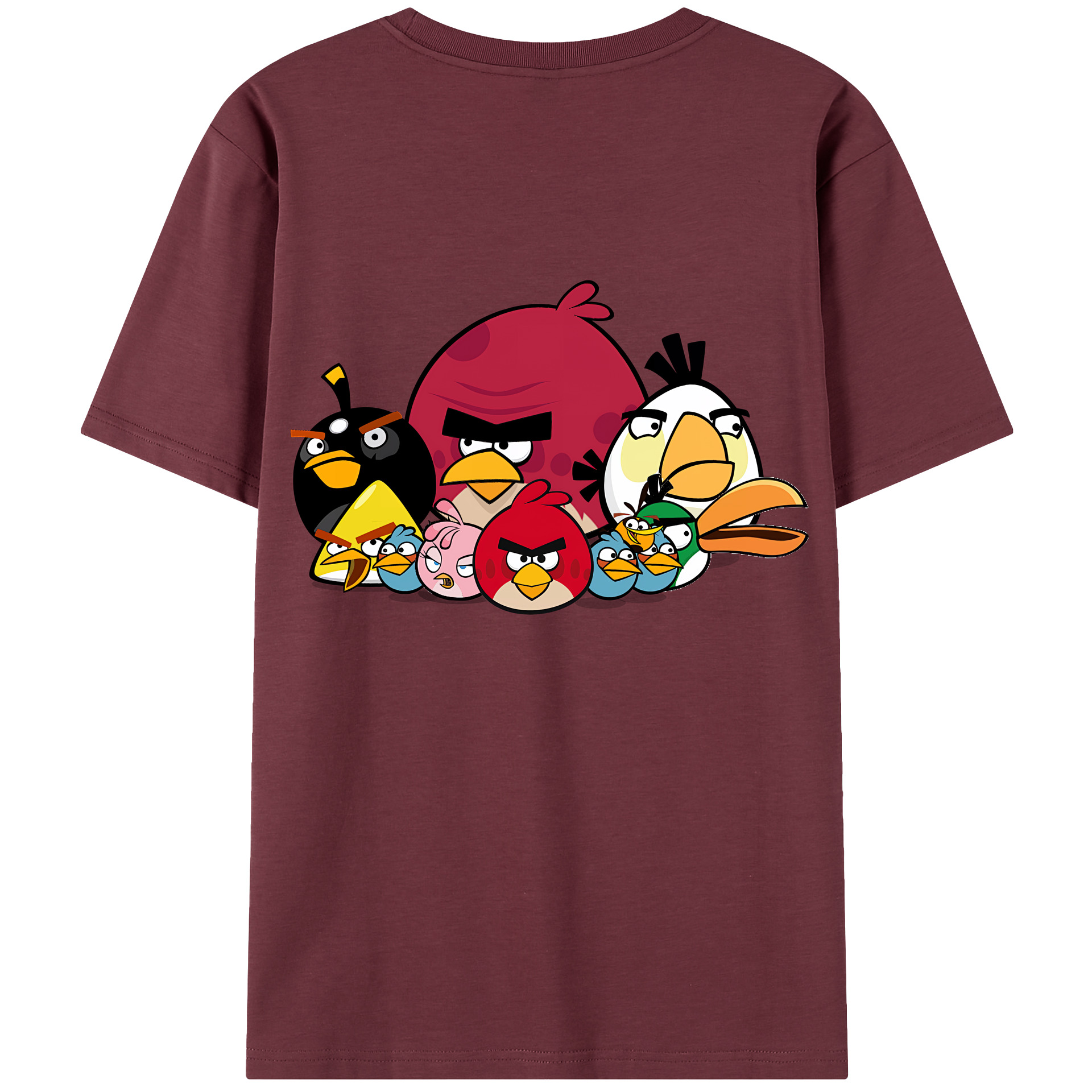 （画像用） Angry Birds アングリーバード 綿100％半袖Tシャツ（背面プリント）